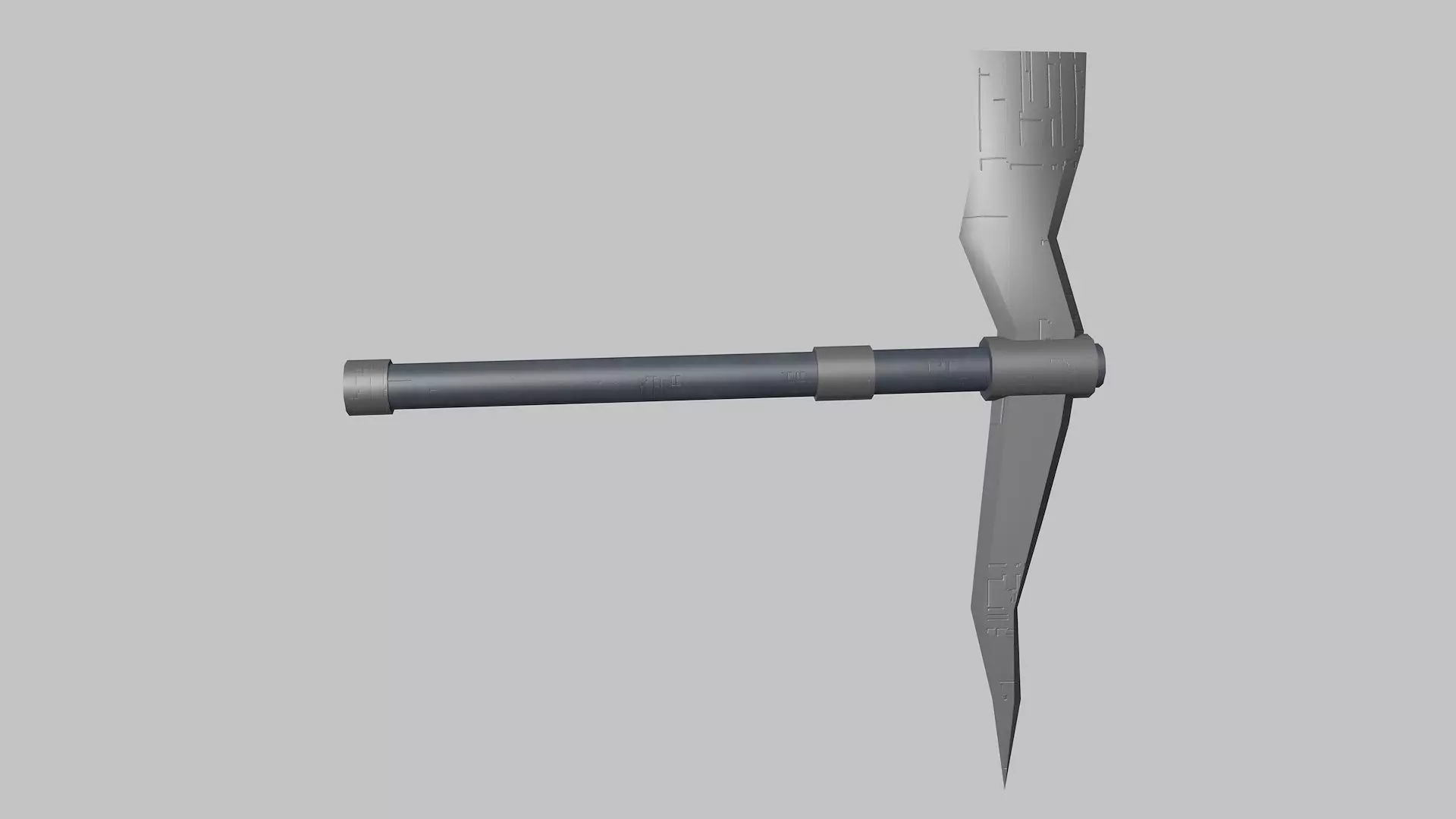 Game-ready Sci-fi Dagger Low-poly 3D model_0