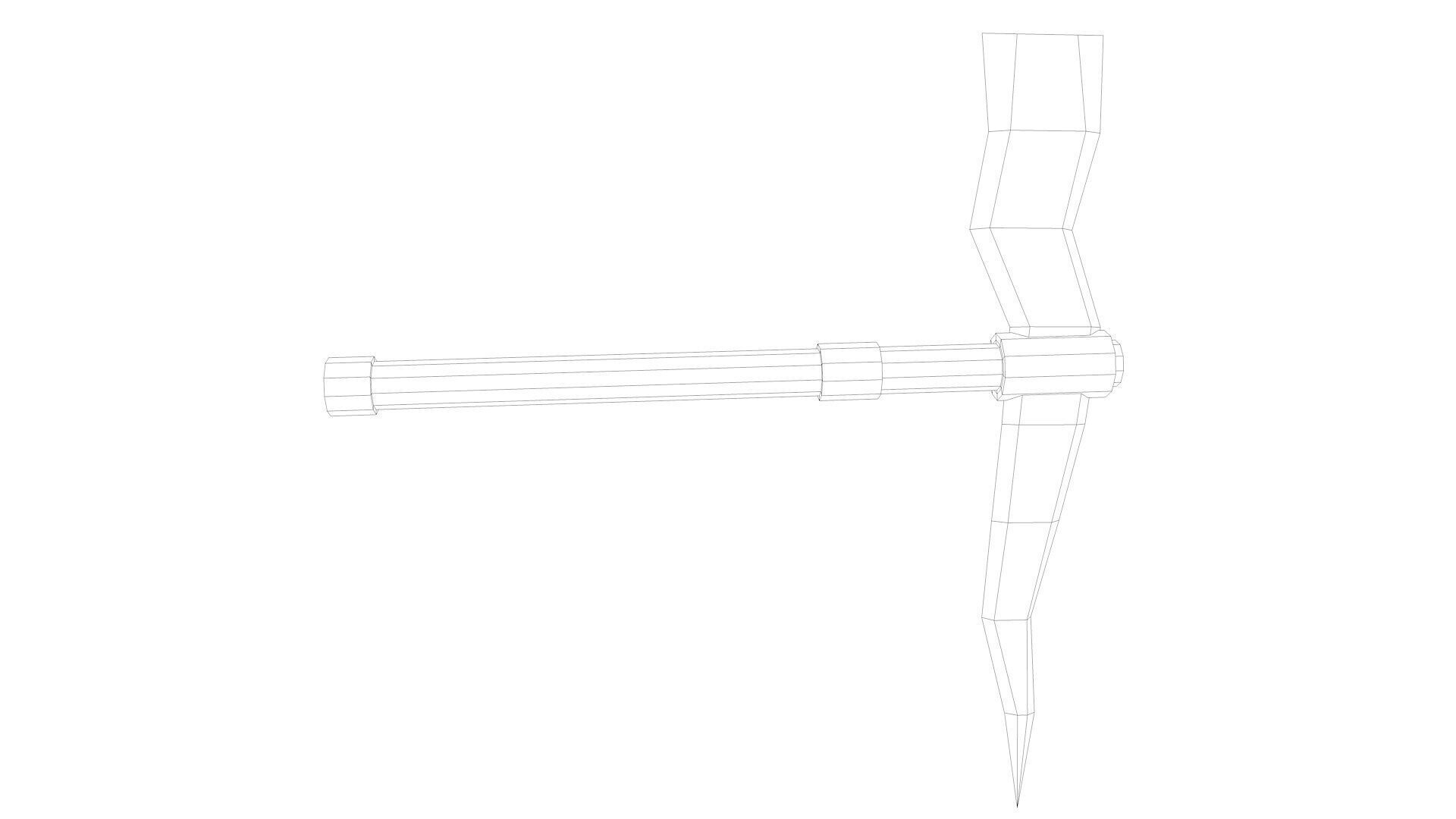 Game-ready Sci-fi Dagger Low-poly 3D model_12