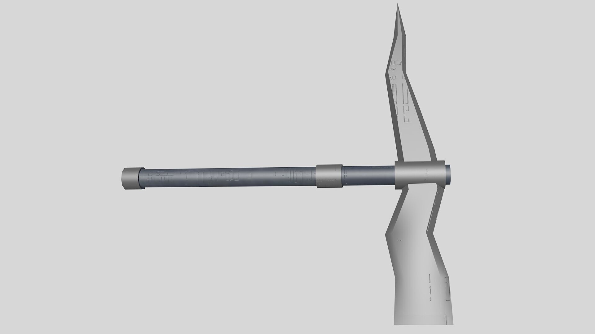 Game-ready Sci-fi Dagger Low-poly 3D model_2