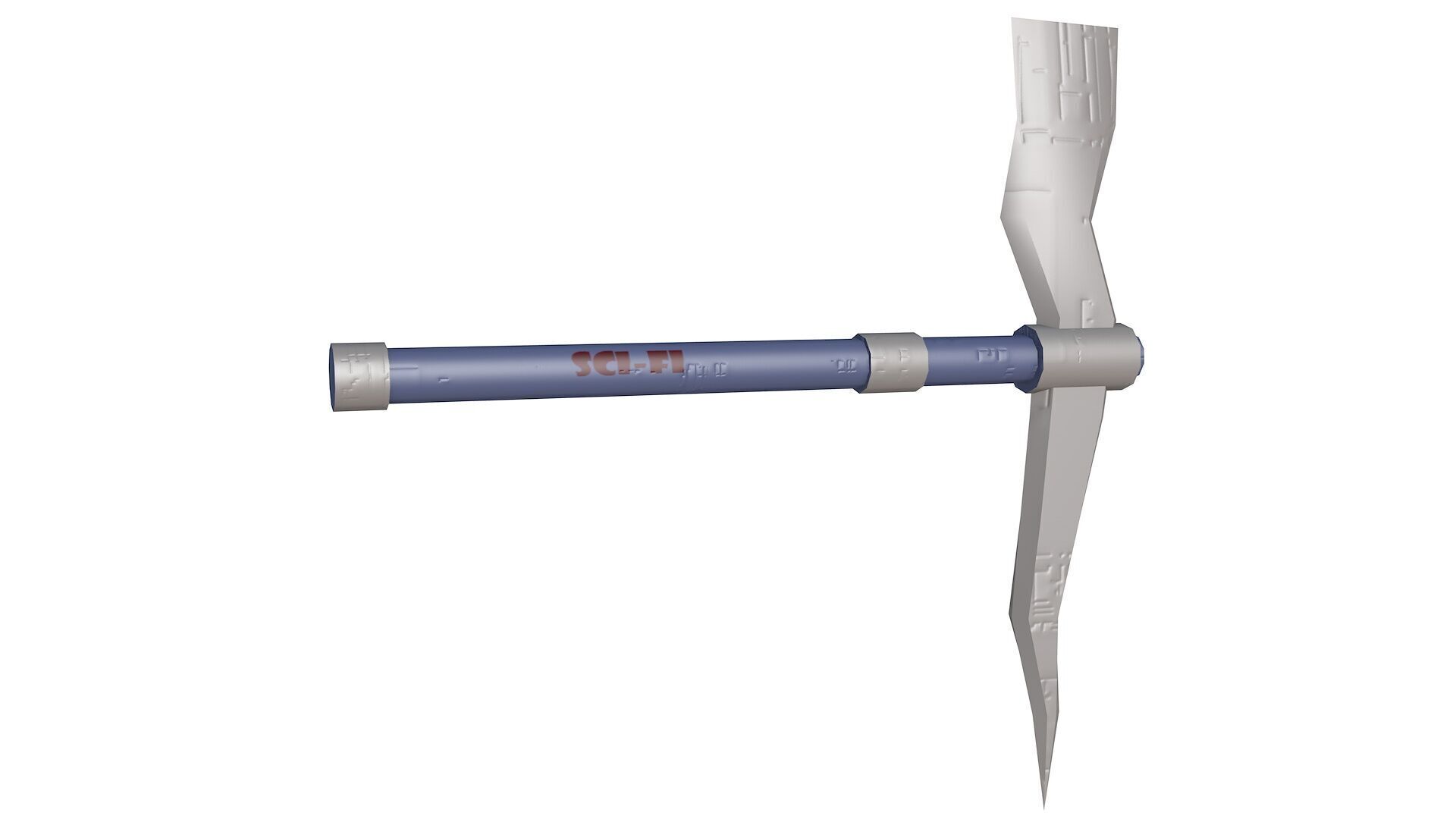 Game-ready Sci-fi Dagger Low-poly 3D model_9