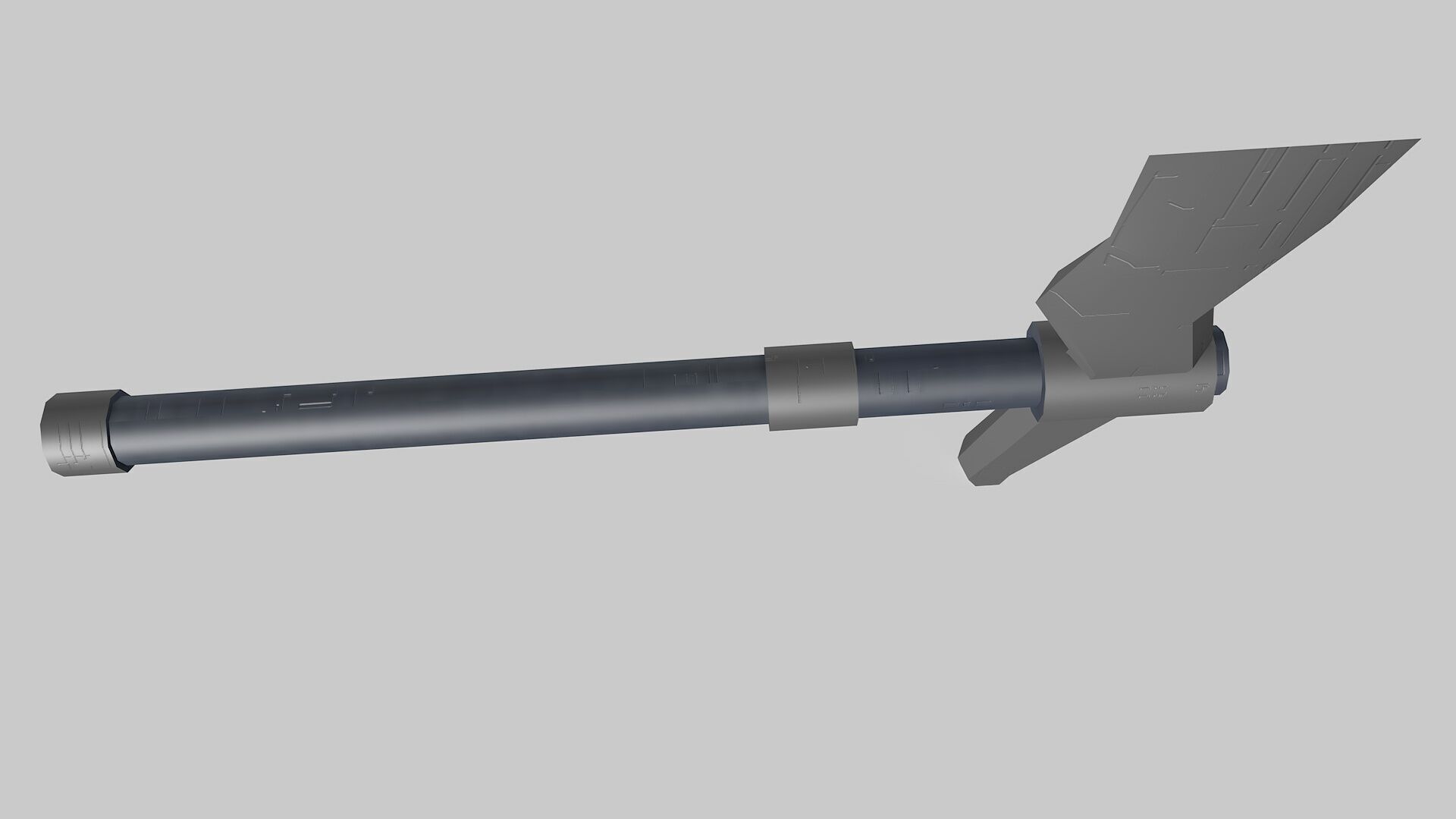 Game-ready Sci-fi Dagger Low-poly 3D model_1