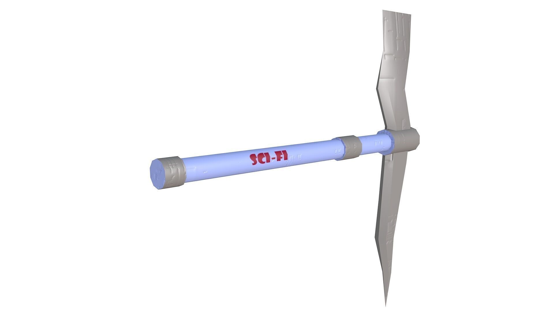 Game-ready Sci-fi Dagger Low-poly 3D model_8