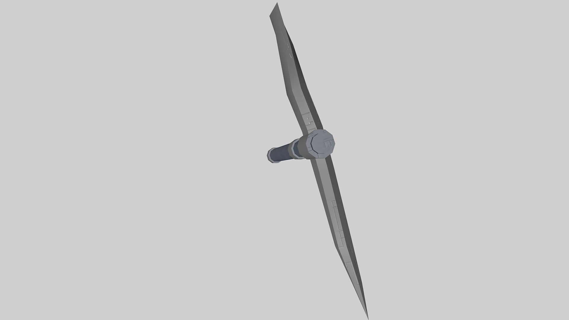 Game-ready Sci-fi Dagger Low-poly 3D model_5