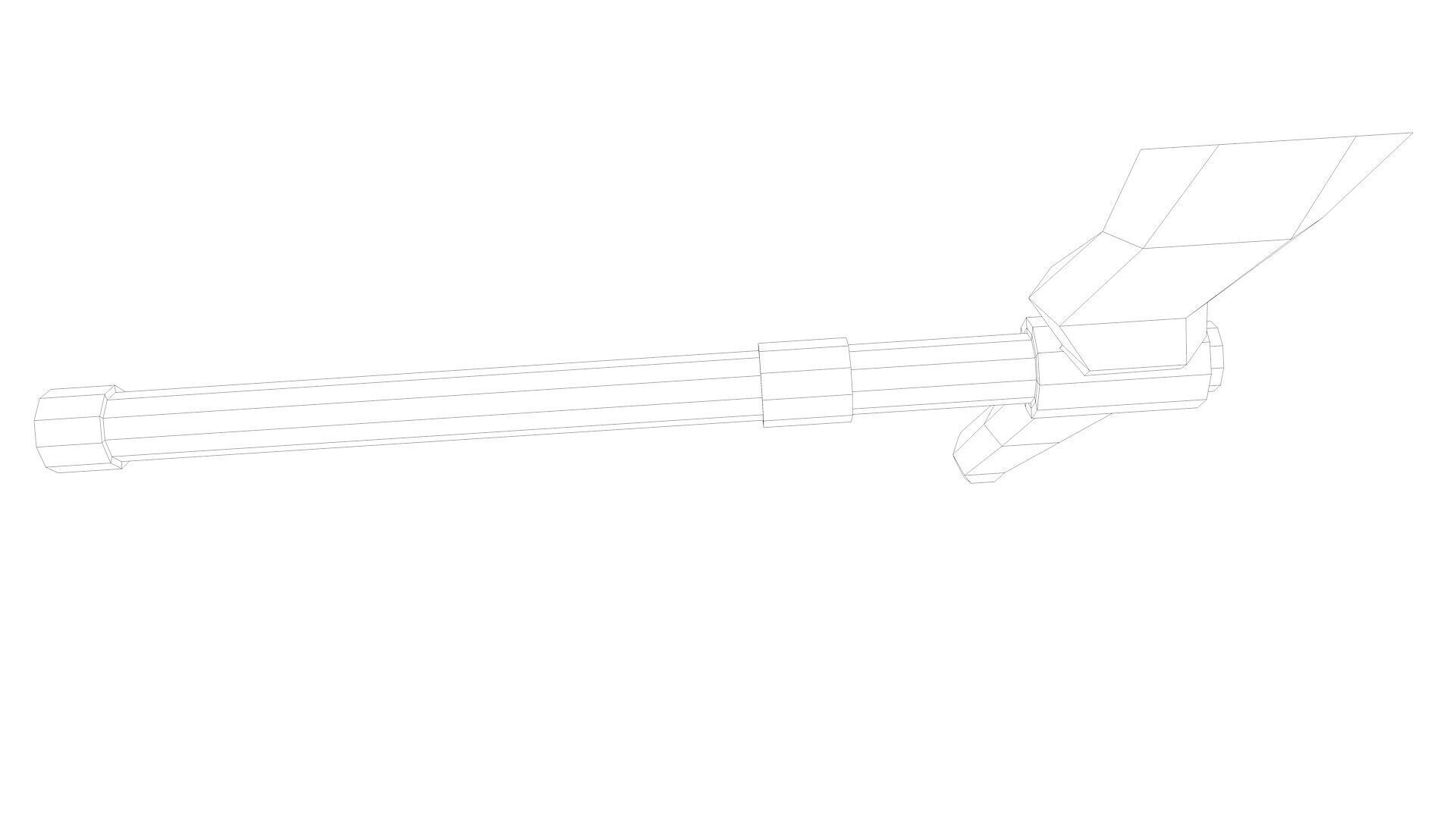 Game-ready Sci-fi Dagger Low-poly 3D model_11