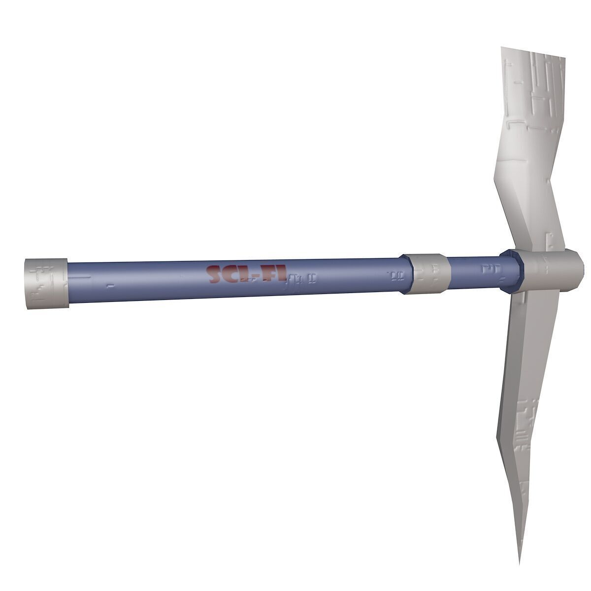 Game-ready Sci-fi Dagger Low-poly 3D model_7