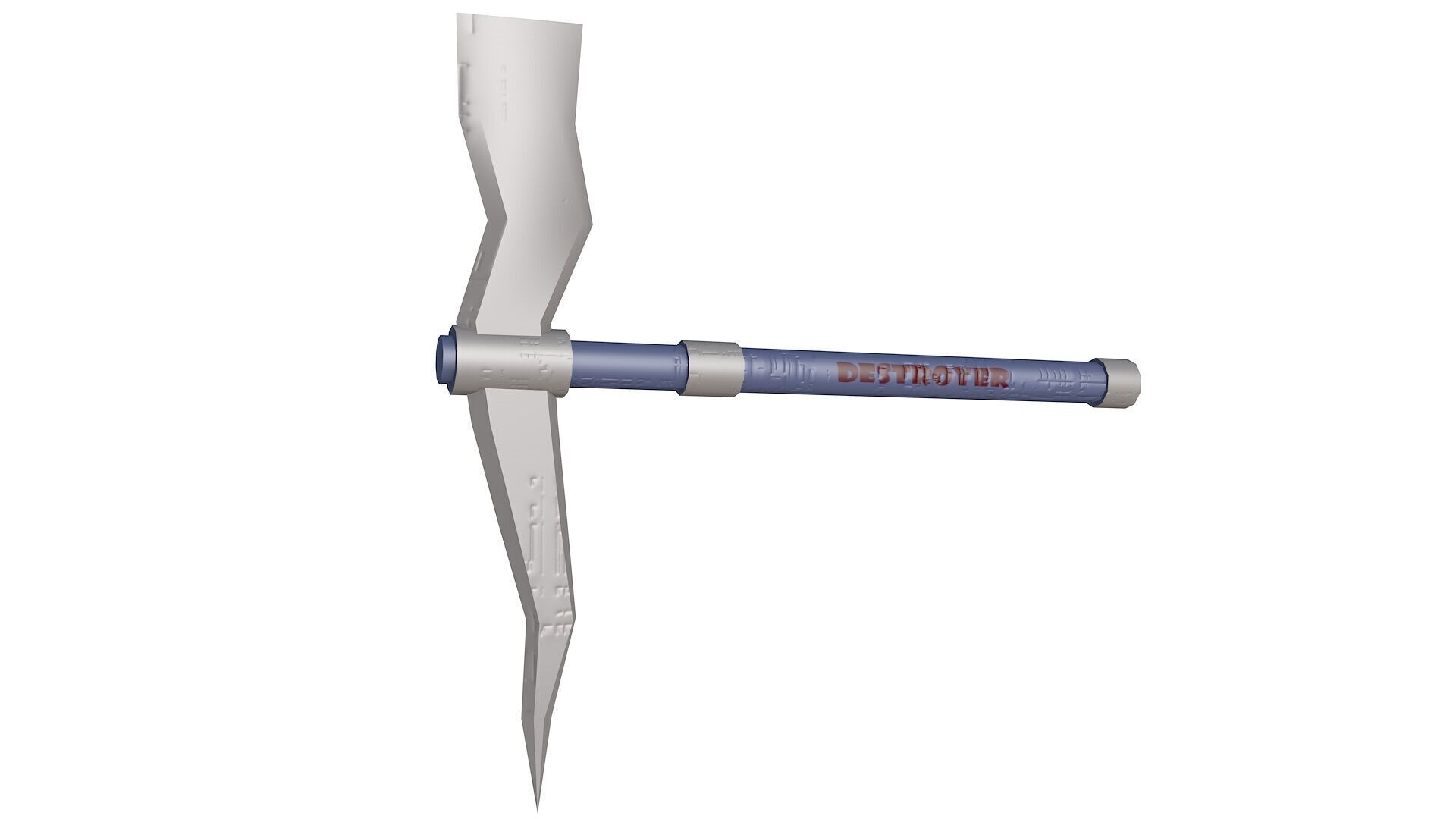 Game-ready Sci-fi Dagger Low-poly 3D model_10