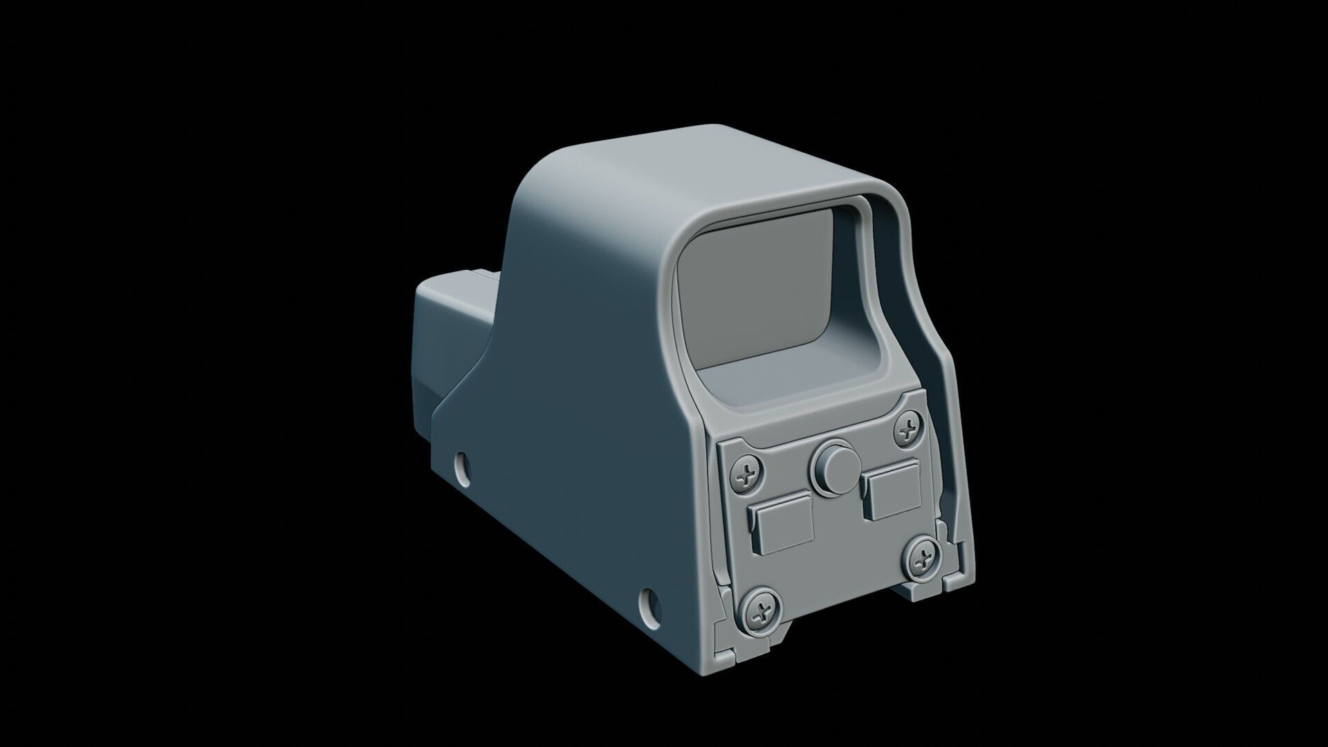 holographic weapon sight Low-poly 3D model_11