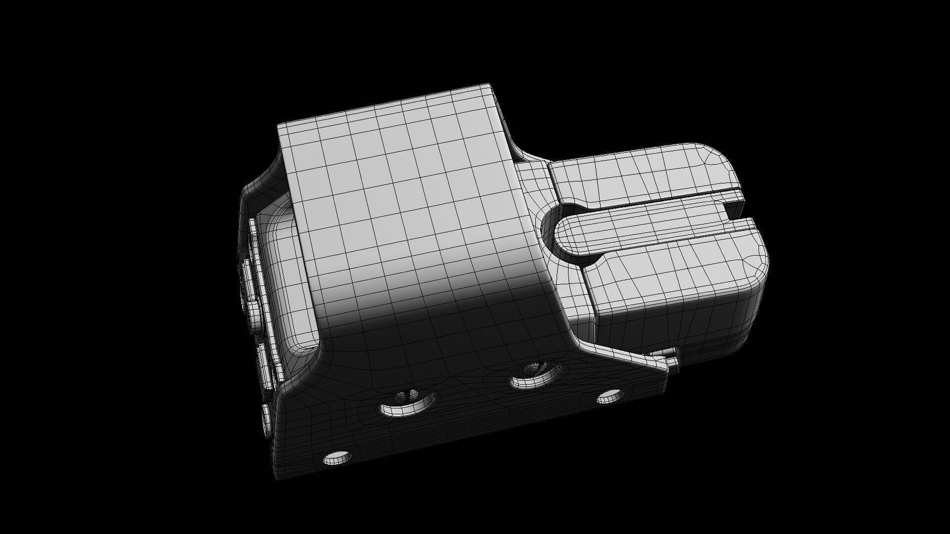 holographic weapon sight Low-poly 3D model_20