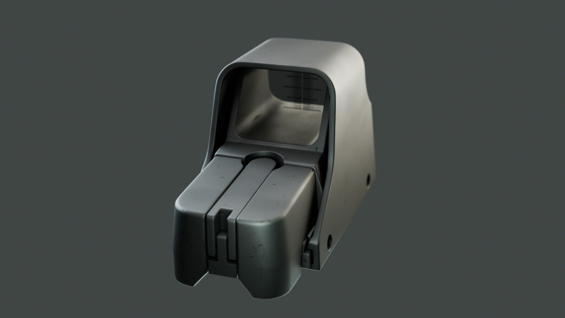 holographic weapon sight Low-poly 3D model_2