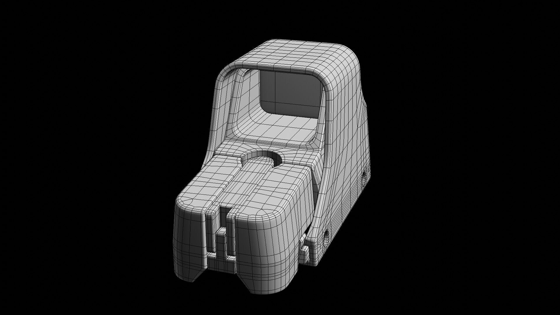 holographic weapon sight Low-poly 3D model_15