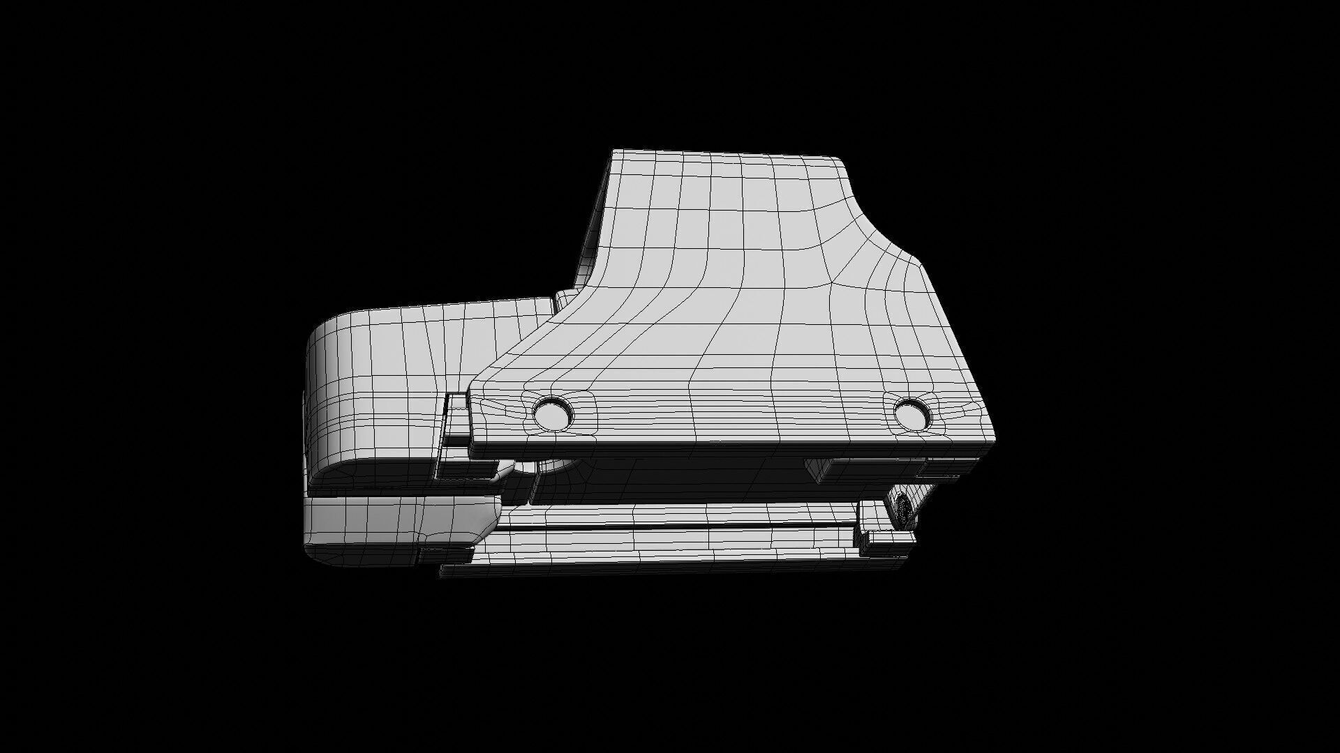 holographic weapon sight Low-poly 3D model_19