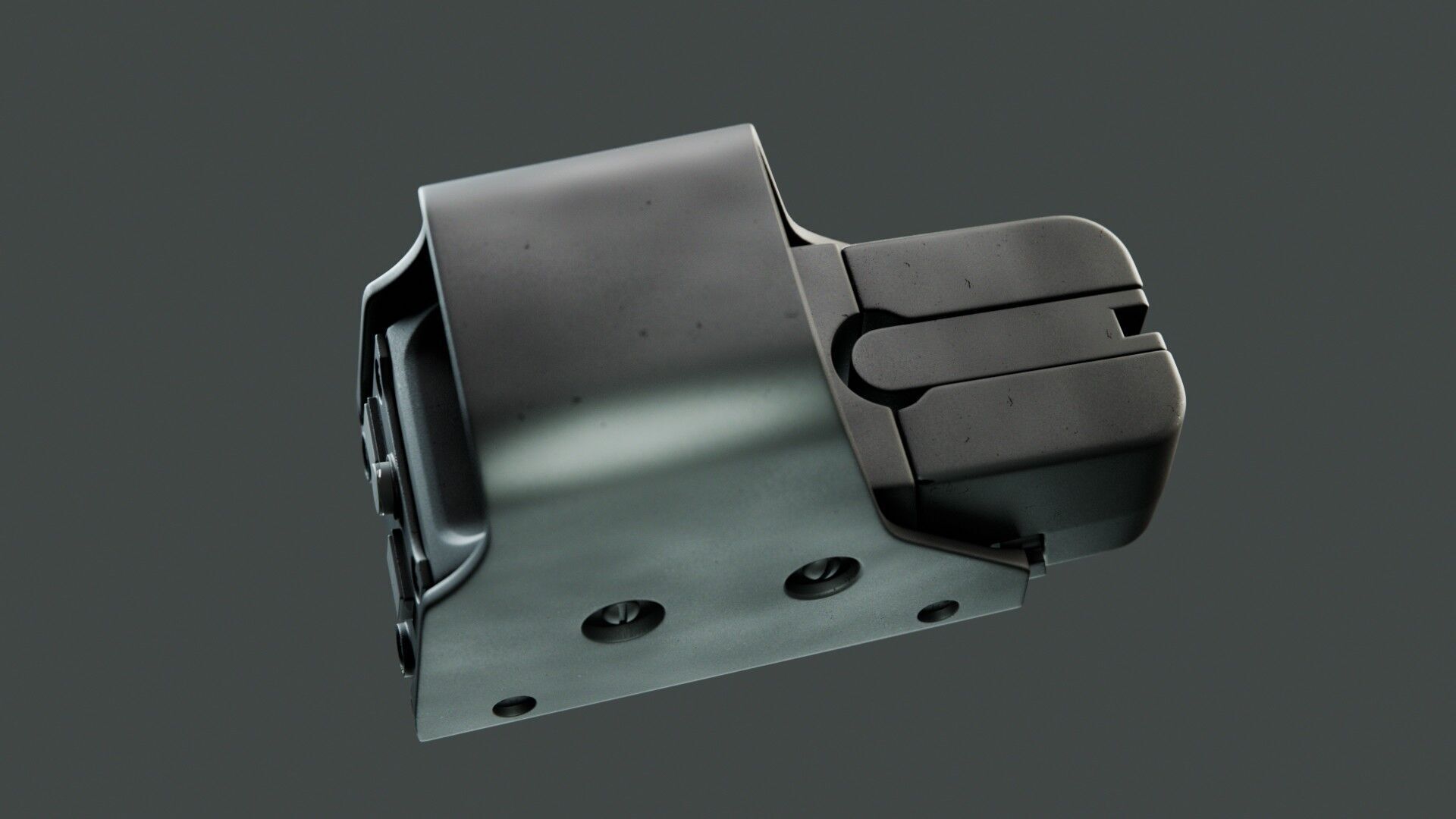 holographic weapon sight Low-poly 3D model_6