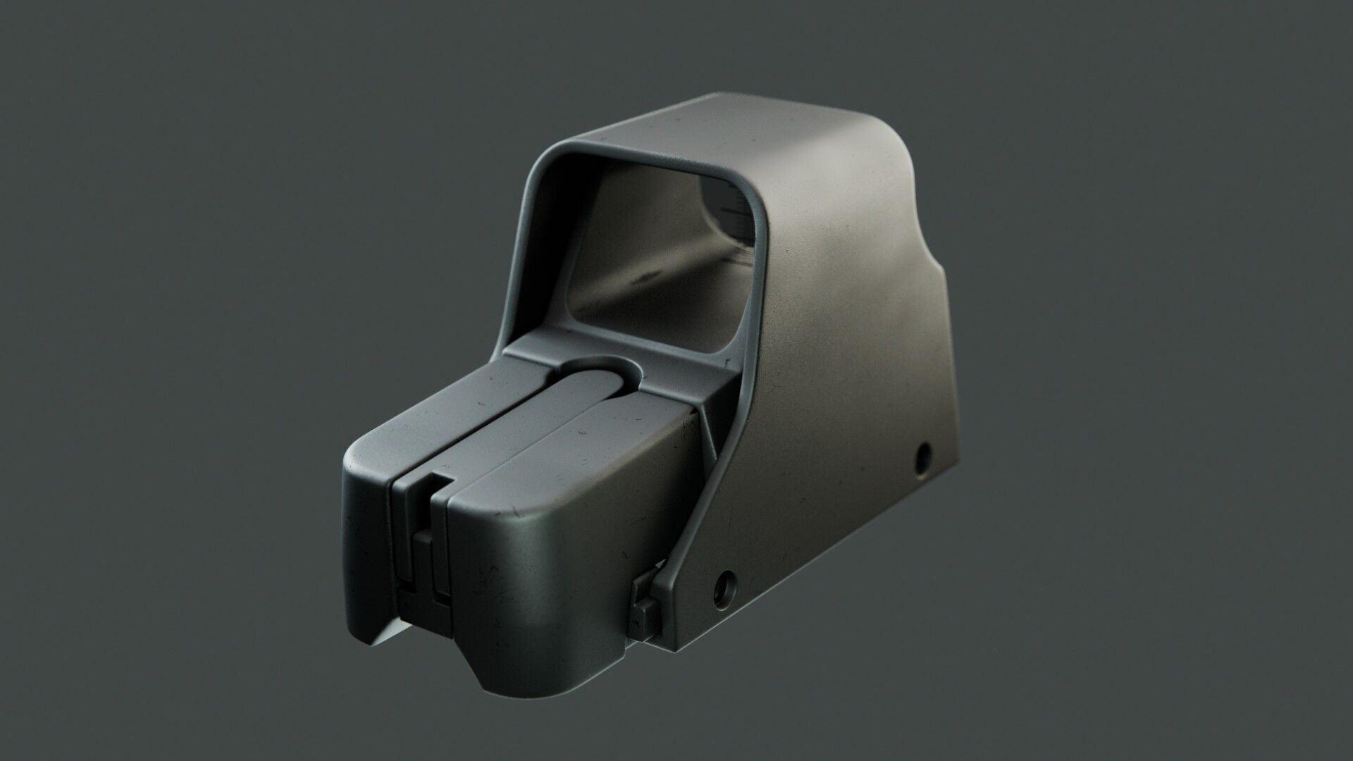 holographic weapon sight Low-poly 3D model_1