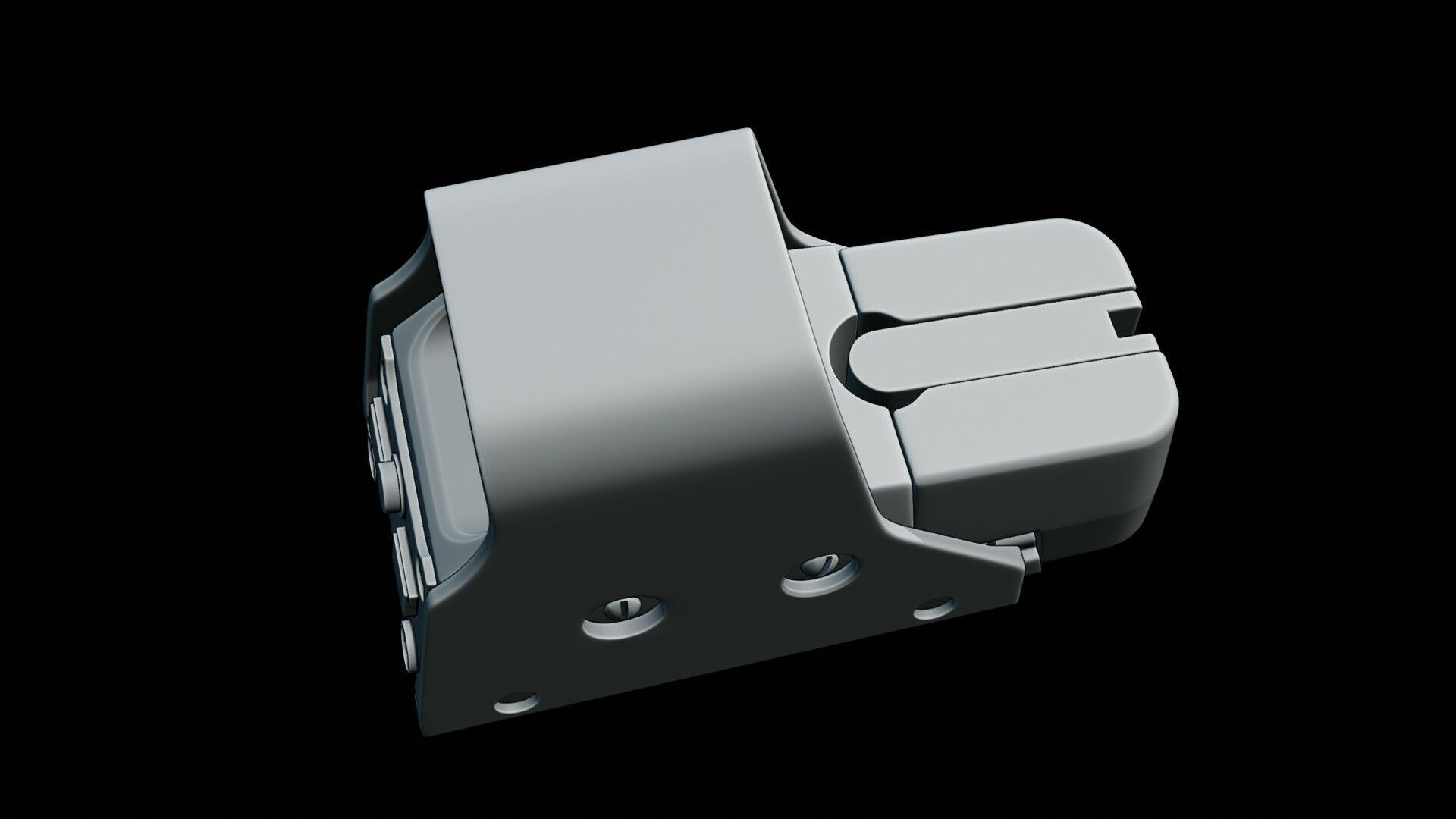 holographic weapon sight Low-poly 3D model_13