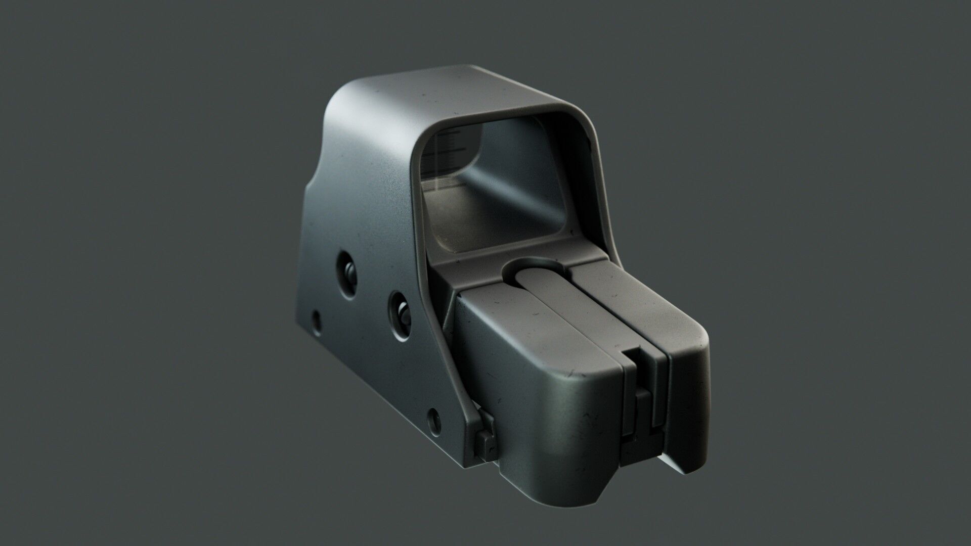 holographic weapon sight Low-poly 3D model_3