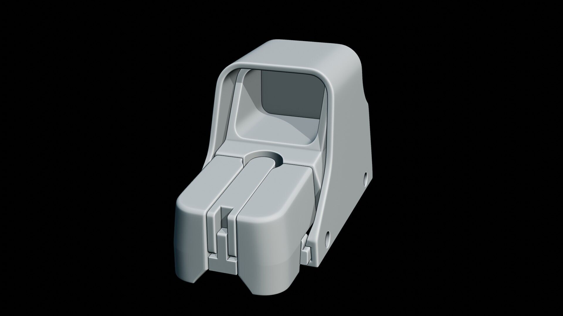 holographic weapon sight Low-poly 3D model_8