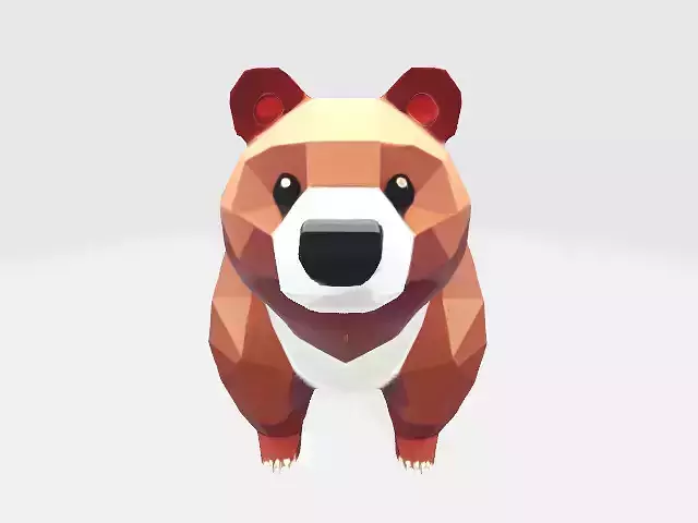 Lowpoly bear Low-poly 3D model