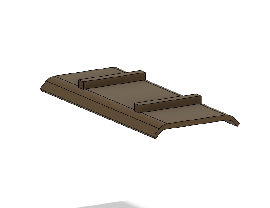 Model Railway Concrete Platform Footbridge 3D print model_18