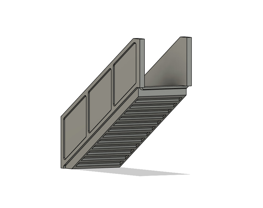 Model Railway Concrete Platform Footbridge 3D print model_10