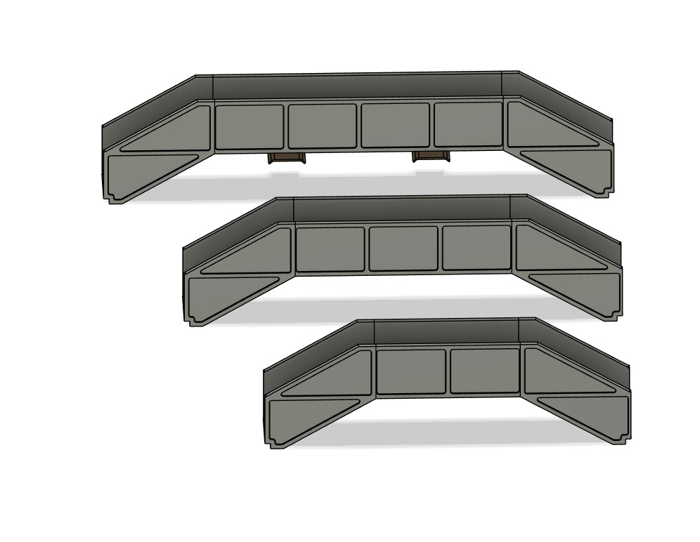 Model Railway Concrete Platform Footbridge 3D print model_9