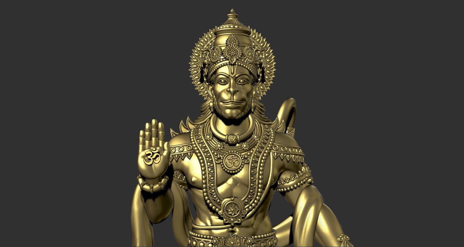 hanuman full 3d solid 3D print model_3