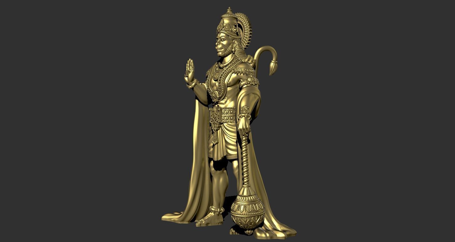 hanuman full 3d solid 3D print model_1