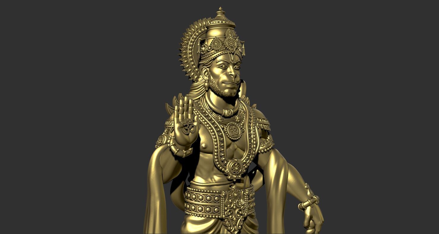 hanuman full 3d solid 3D print model_4