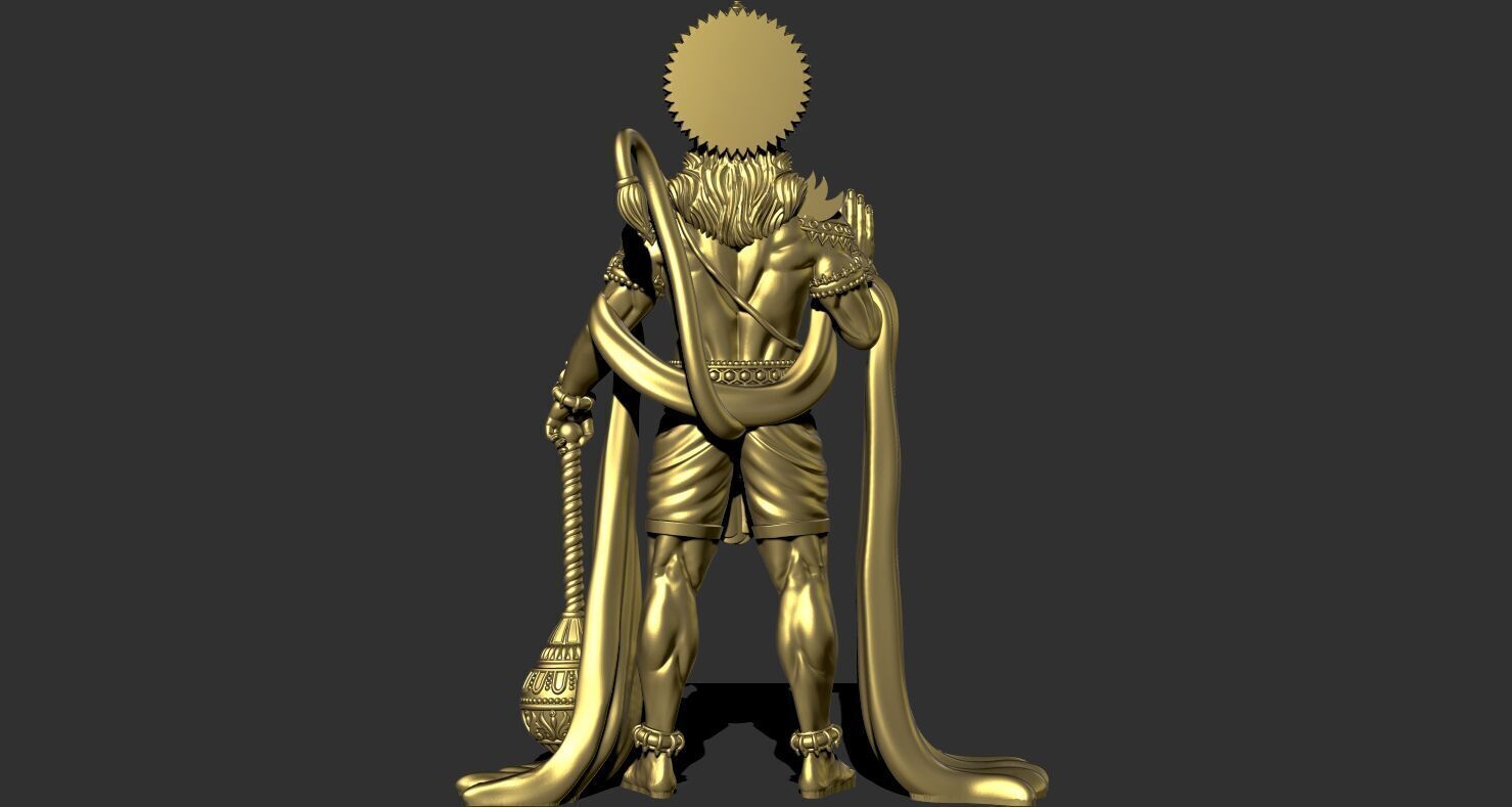 hanuman full 3d solid 3D print model_2