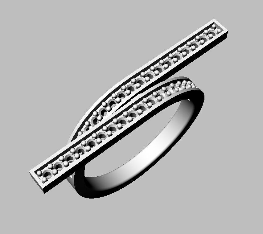 Diamond Modern Ring 3D print model_8