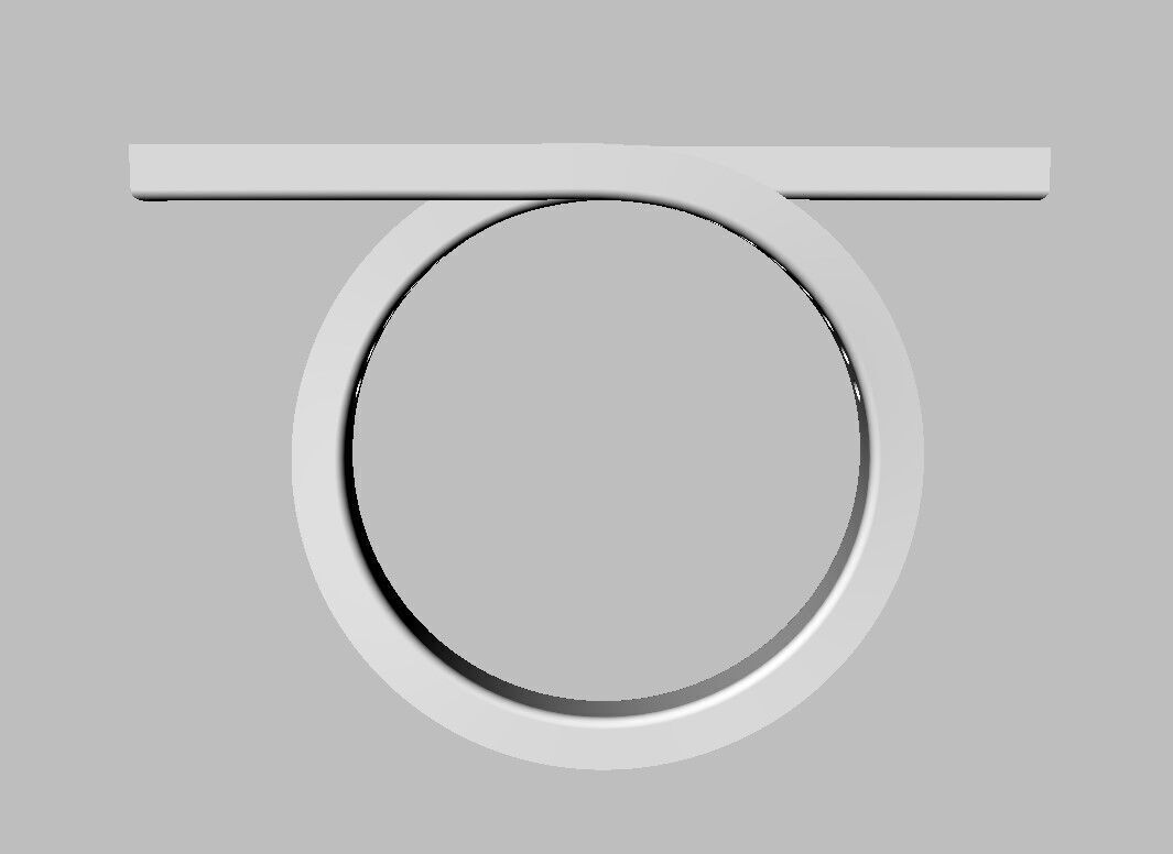 Diamond Modern Ring 3D print model_13