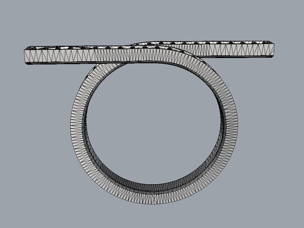 Diamond Modern Ring 3D print model_24