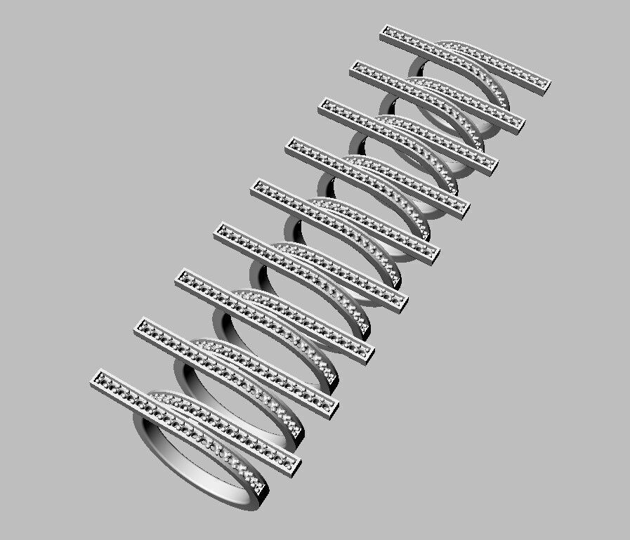 Diamond Modern Ring 3D print model_6