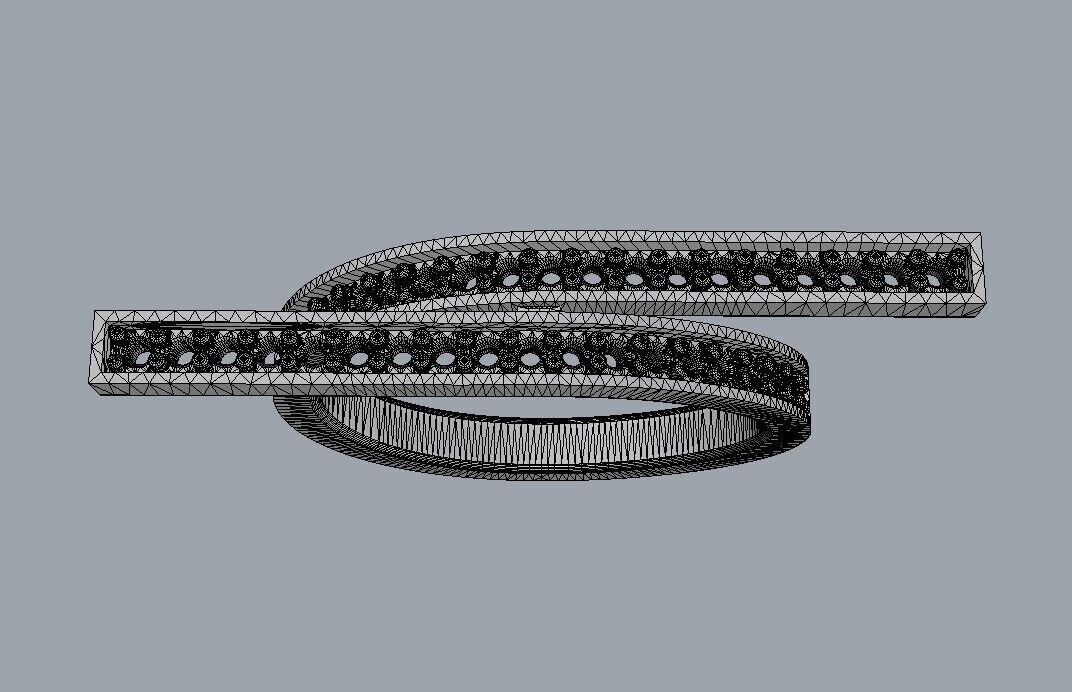 Diamond Modern Ring 3D print model_20