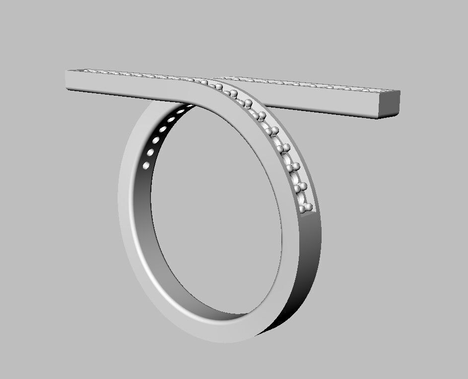 Diamond Modern Ring 3D print model_9