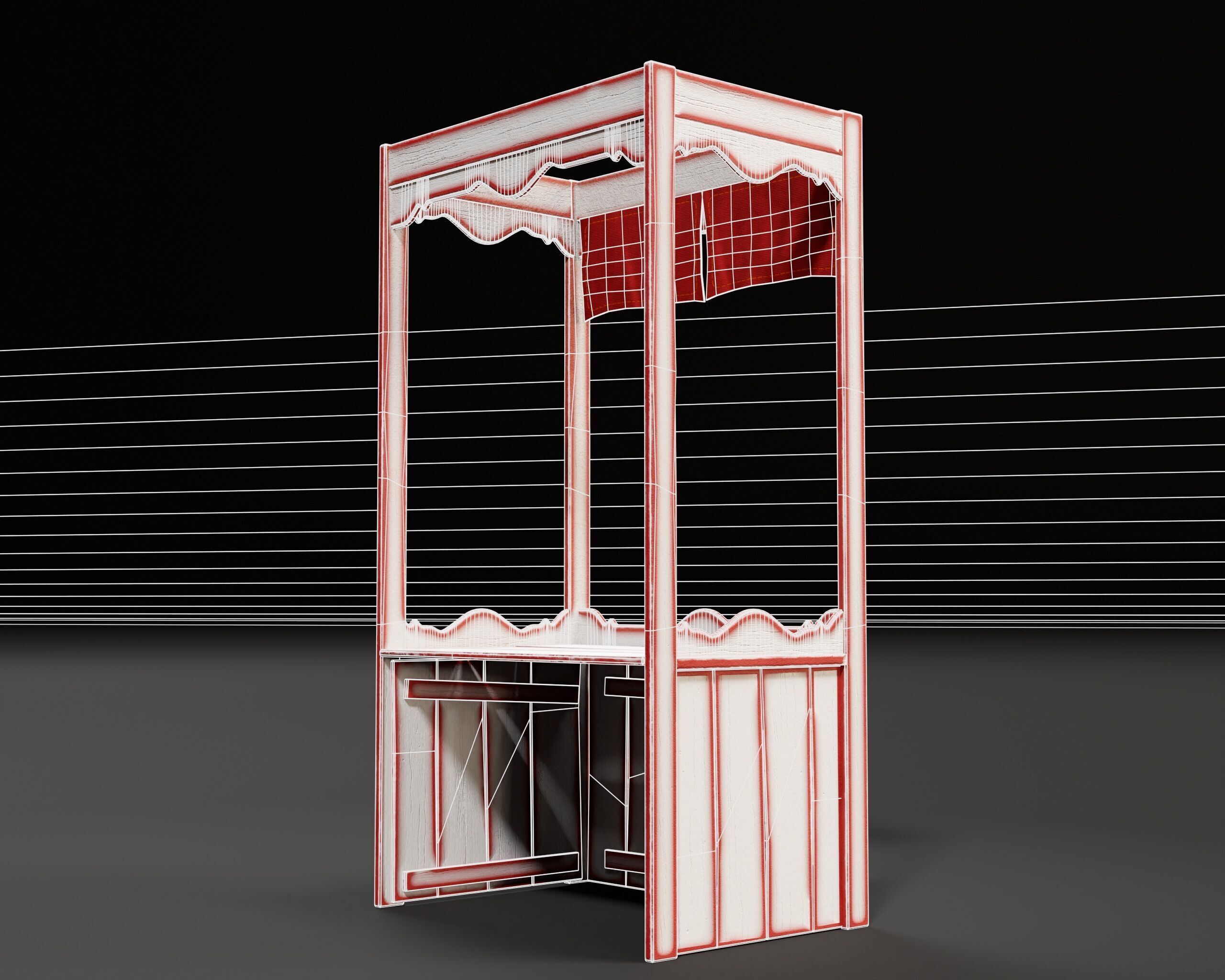 Kissing Booth Low-poly 3D model_13