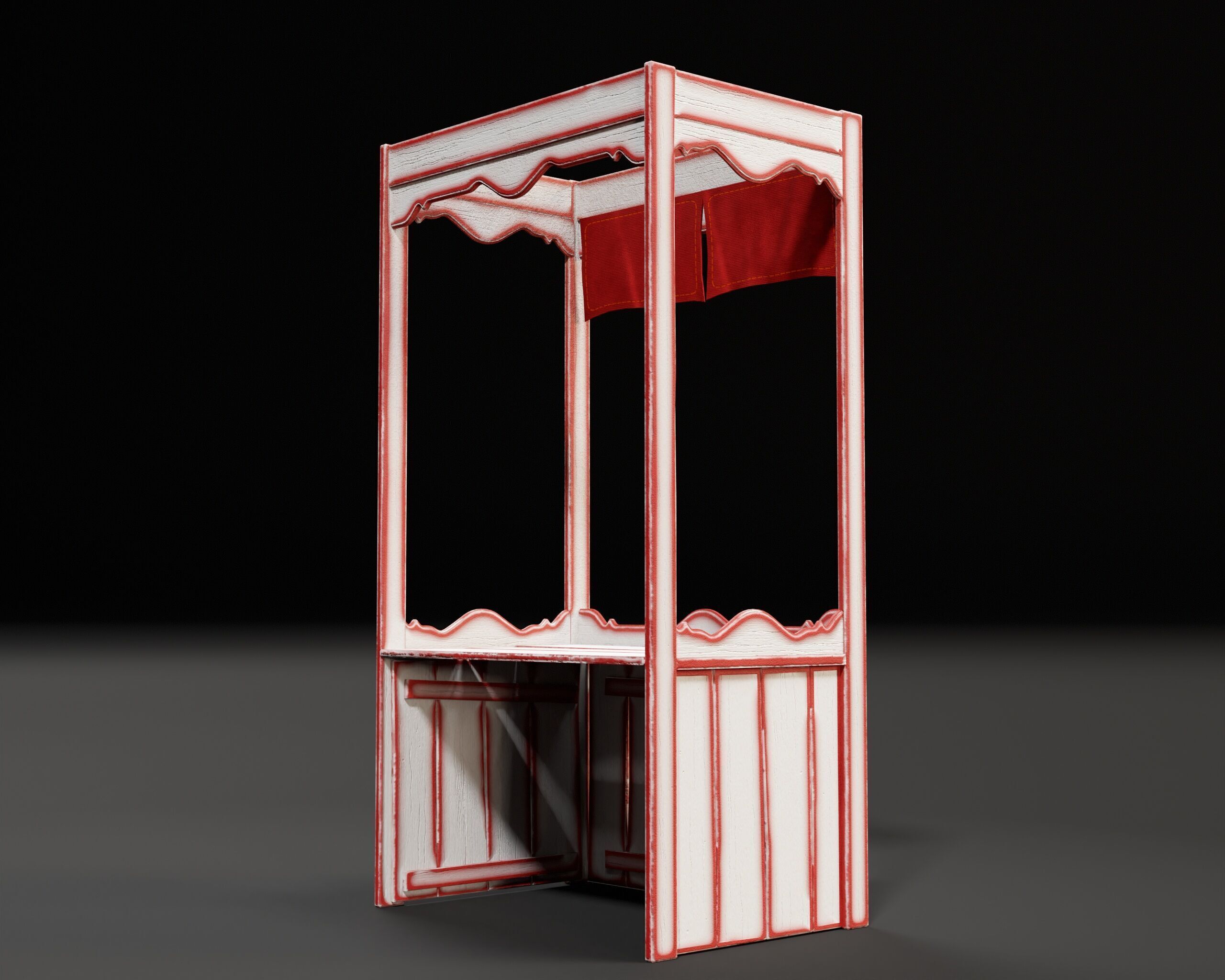 Kissing Booth Low-poly 3D model_12