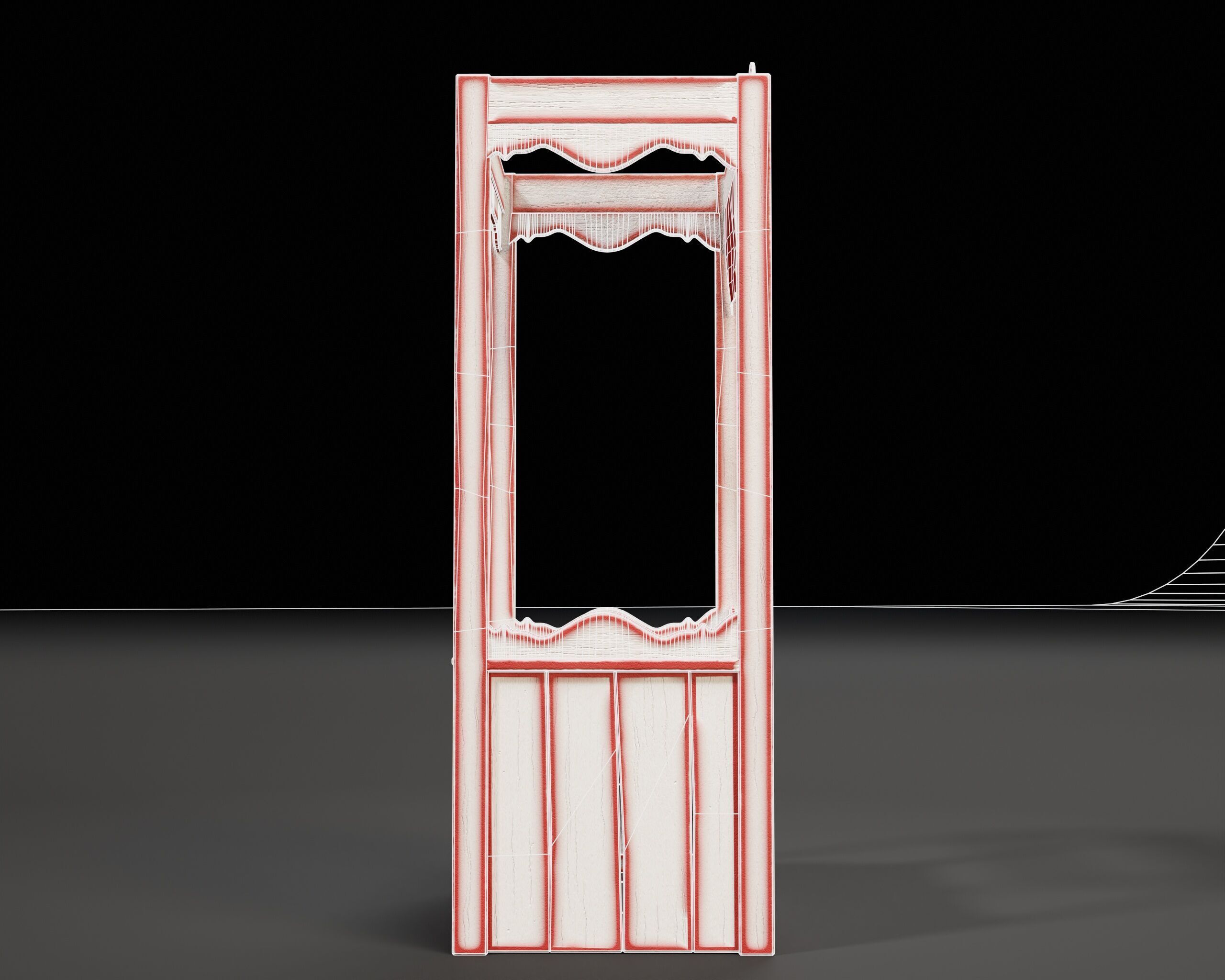 Kissing Booth Low-poly 3D model_11
