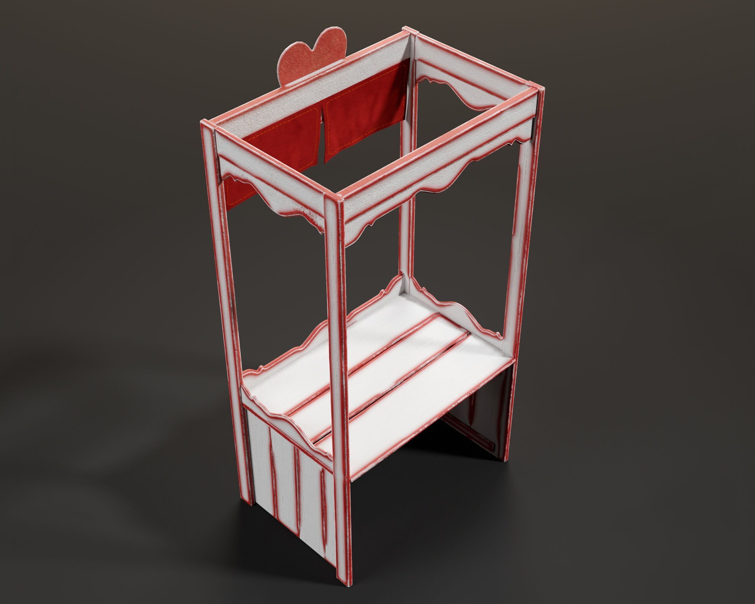 Kissing Booth Low-poly 3D model_16