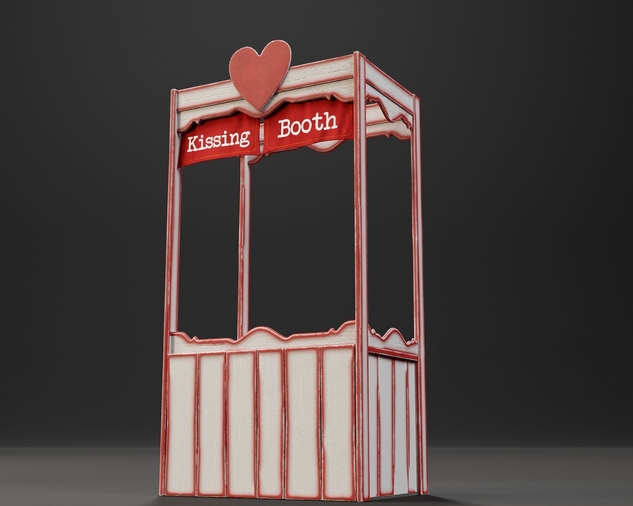 Kissing Booth Low-poly 3D model_18
