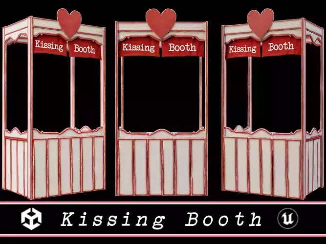 Kissing Booth Low-poly 3D model