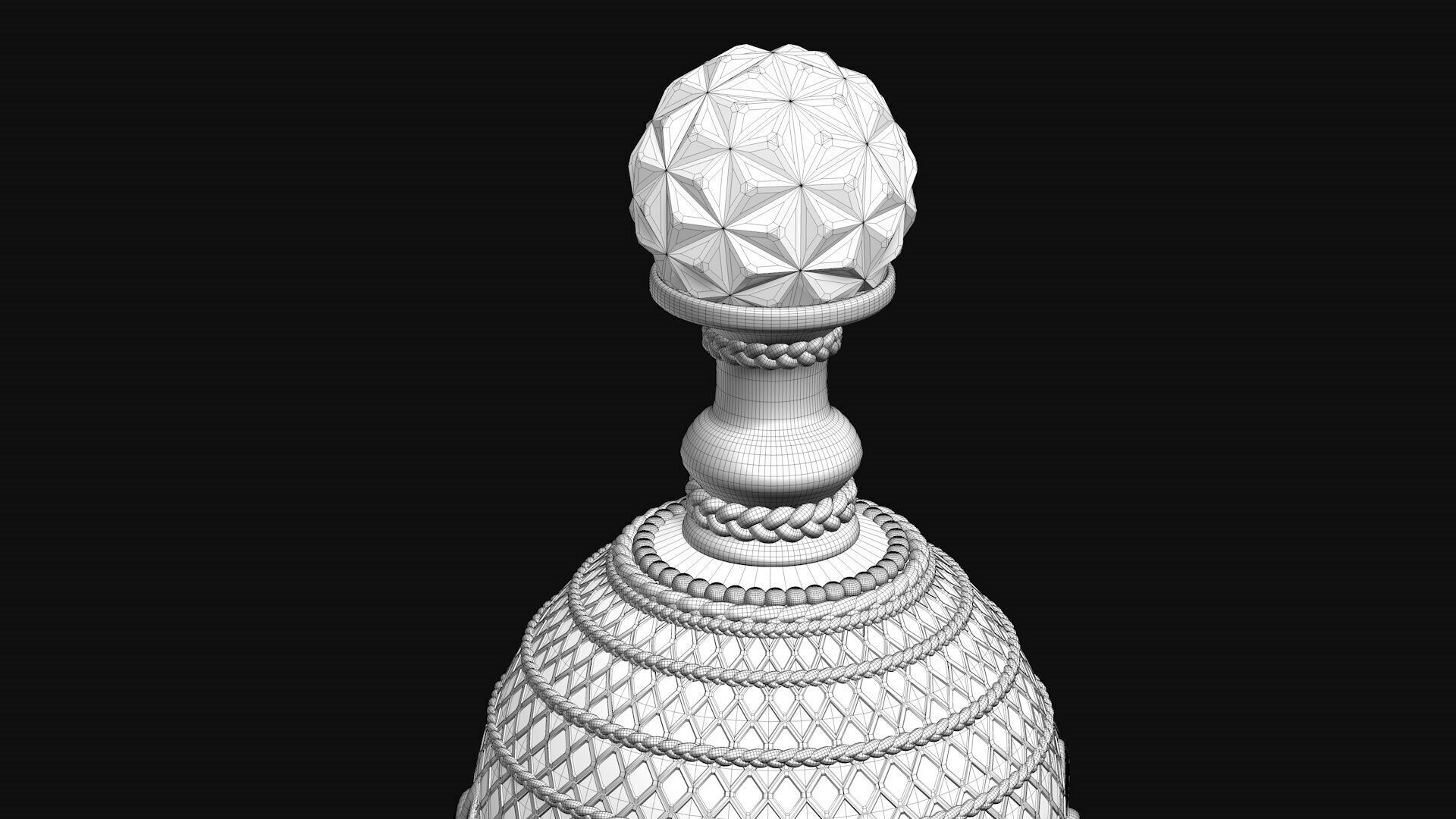 Vintage Perfume Bottle Red 3D model_6