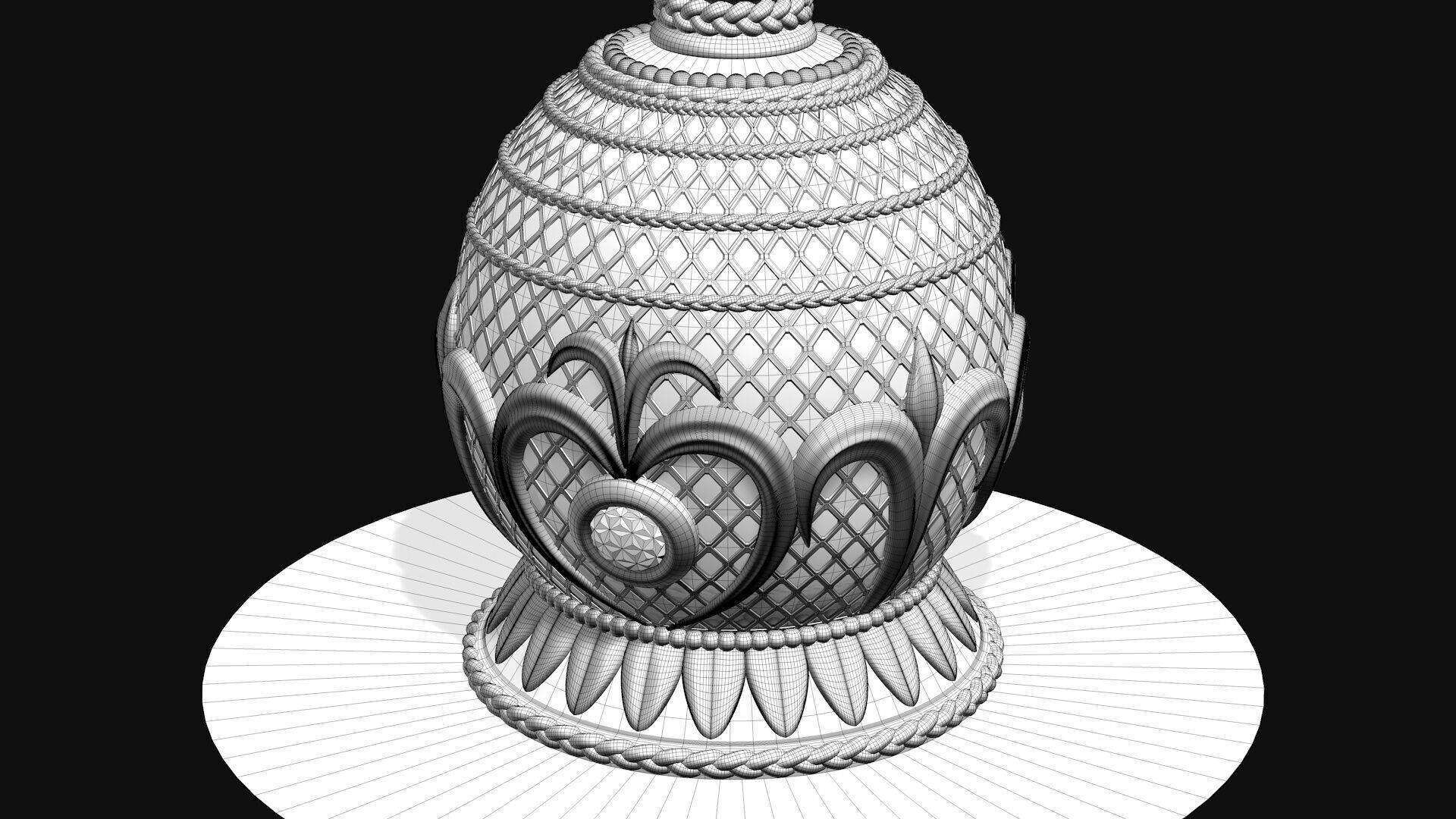 Vintage Perfume Bottle Red 3D model_5