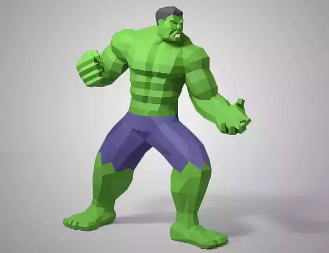 Hulk lowpoly stilyzed