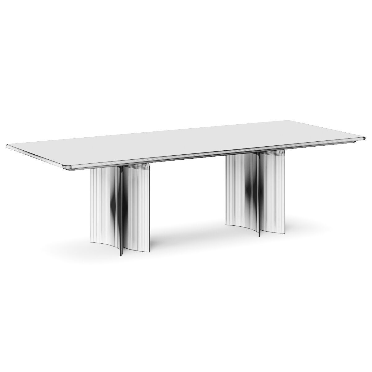 Meroni and Colzani Bolgheri Dining Table 3D model_2