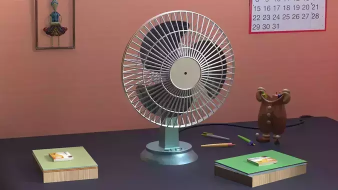 The Table Fan 3D model
