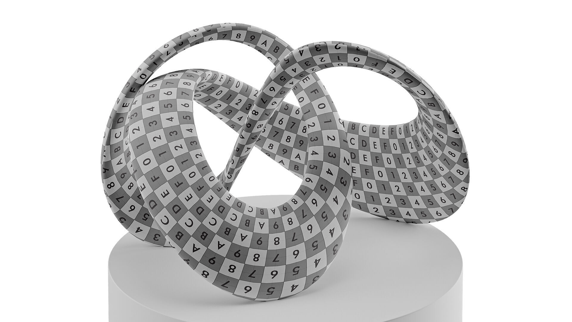Abstract sculpture Mobius 3D model_6