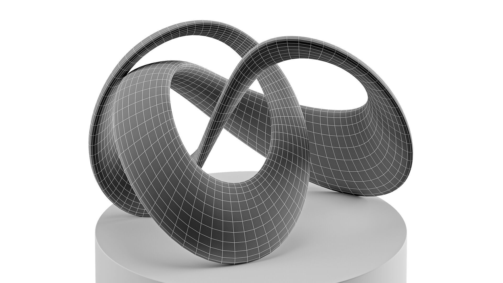 Abstract sculpture Mobius 3D model_5