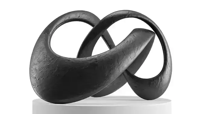 Abstract sculpture Mobius 3D model