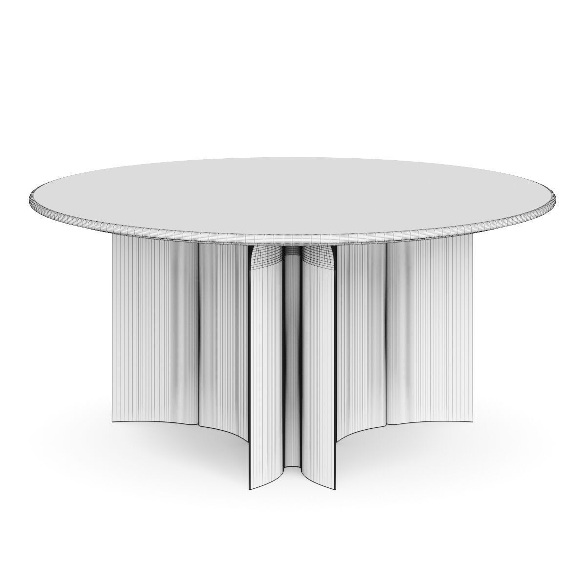 Meroni and Colzani Bolgheri Dining Table 3D model_2