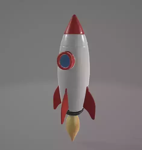 Decorative Rocket Prop - Stylized 3D Model